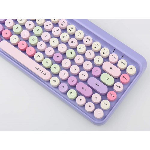 UBOTIE Portable Bluetooth Colorful Computer Keyboards, Wireless Mini